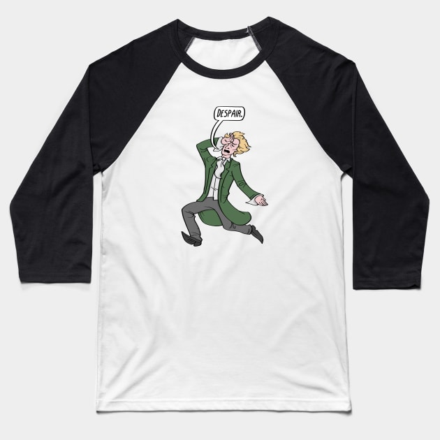 Kierkegaard Depair Baseball T-Shirt by ExistentialComics